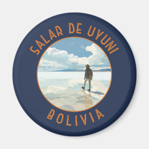 Íman Salar de Uyuni Bolívia Circular Retrotraído