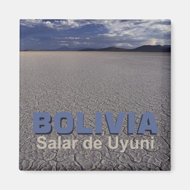 Íman Salar de Uyuni Bolivia Viagem Souvenir Magnet (Frente)