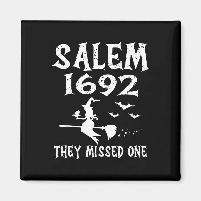 Íman Salem 1692 Perderam Um Design de Halloween (Frente)