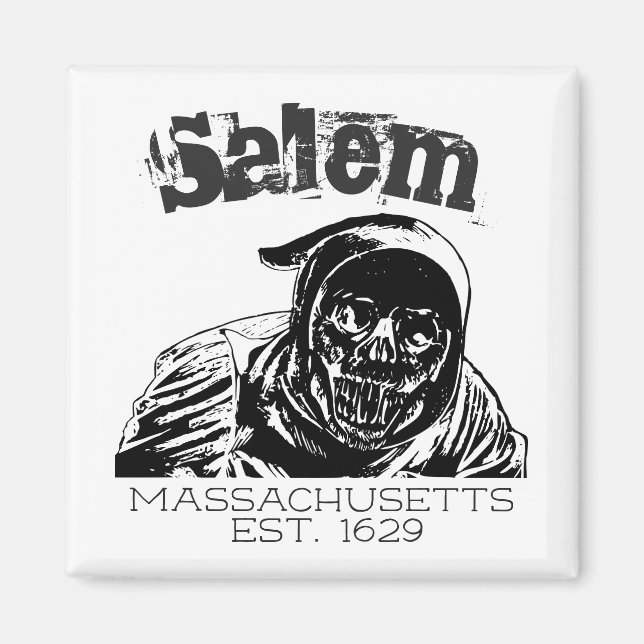 Íman Salem Massachusetts Skull Grim Reaper (Frente)