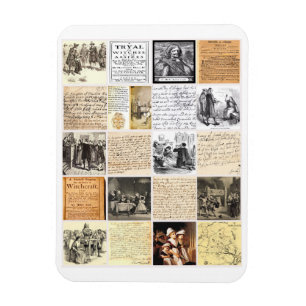 Íman Salem Witch Trials documenta arte de colagem