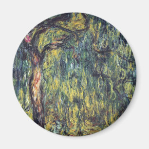 Íman Salgueiro Weeping por Claude Monet, belas artes do