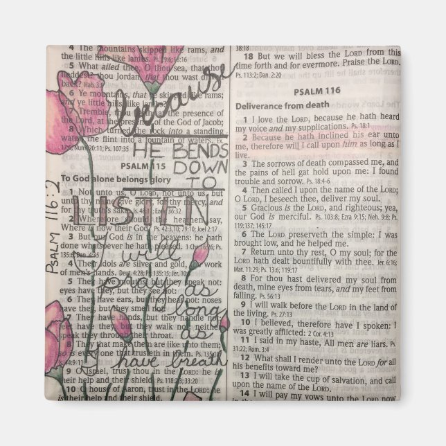 Íman Salm 116:2 - Ele Se Aproxima Para Ouvir (Frente)