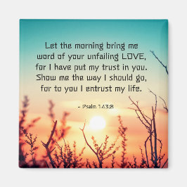 Íman Salm 143:8 Palavra do seu amor inabalável nascer d