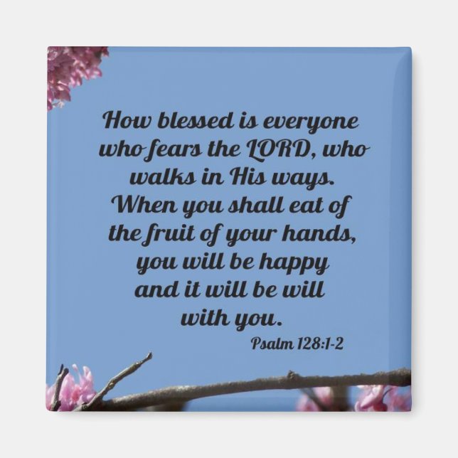 Íman Salmo 128:1-2 (Frente)