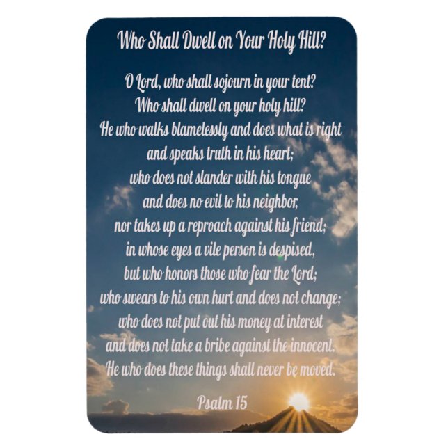 Íman Salmo 15: Magneta Do Frigorífico (Vertical)