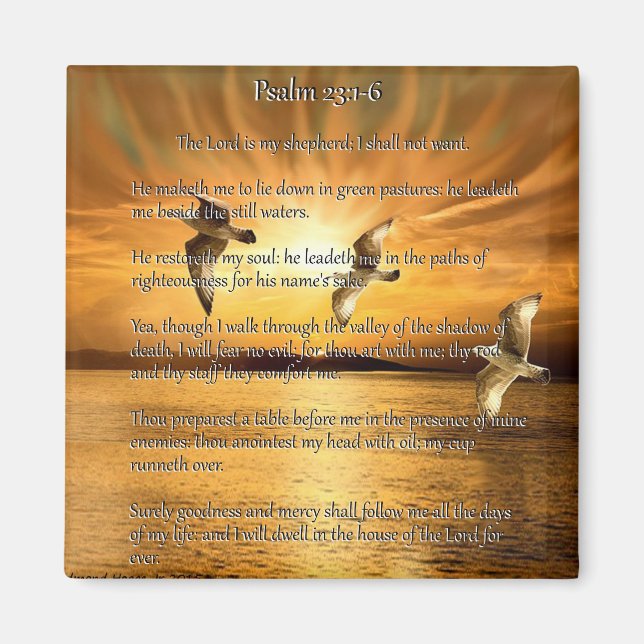 Íman Salmo 23:1-6 O Senhor É Meu Shepard (Frente)