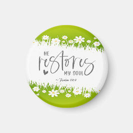 Íman Salmo 23:3 Ele restaura minha Bíblia de alma Verse