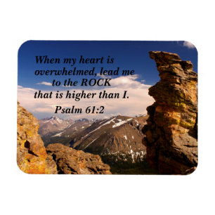 Íman Salmo 61:2 Quando meu coração está esmagado, me le