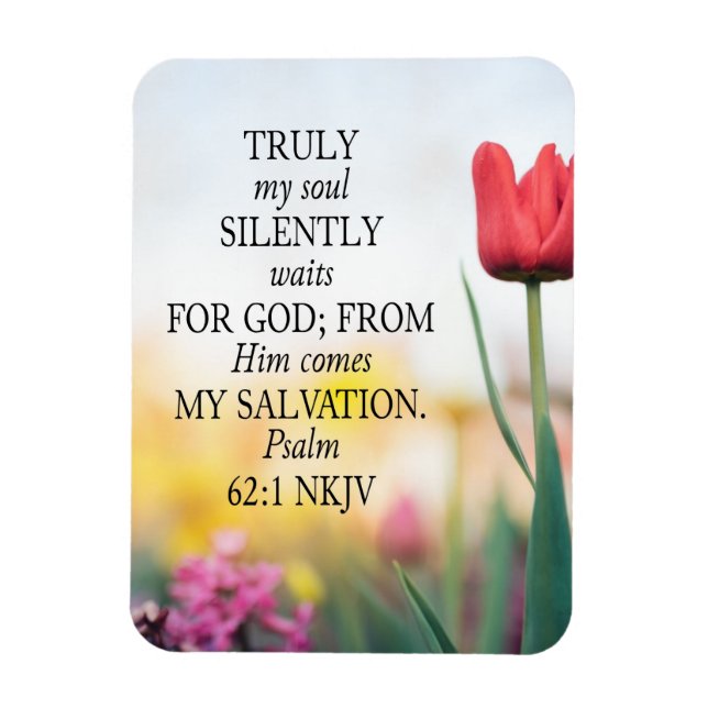 Íman Salmo 62:1 NKJV em Fundo de Imagem  (Vertical)