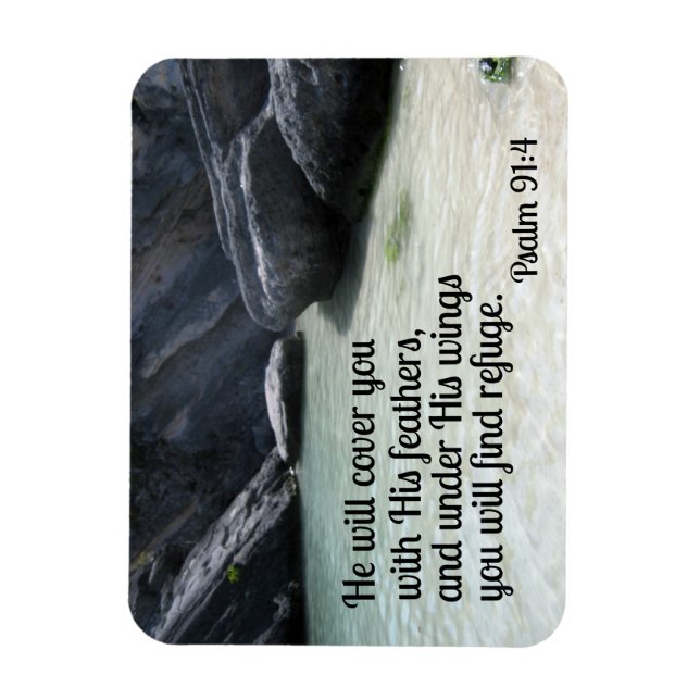 Íman Salmo 91:4 Ele vai te cobrir com suas penas (Vertical)