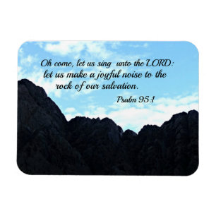 Íman Salmo 95:1 O venha, vamos cantar para o Senhor