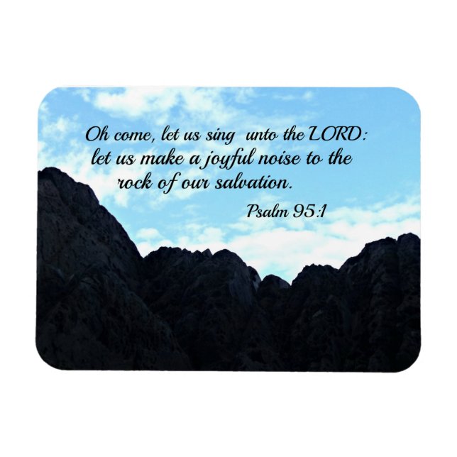 Íman Salmo 95:1 O venha, vamos cantar para o Senhor (Horizontal)