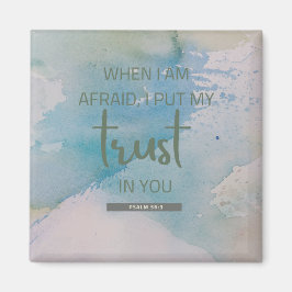 Íman Salmo De Aquarela 56:3 Magnet