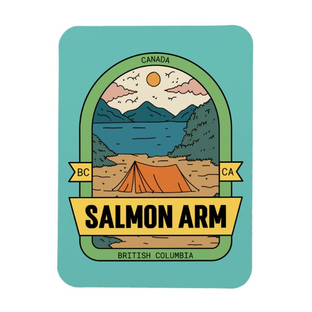Íman Salmon Arm British Columbia Canada Souvenir (Vertical)