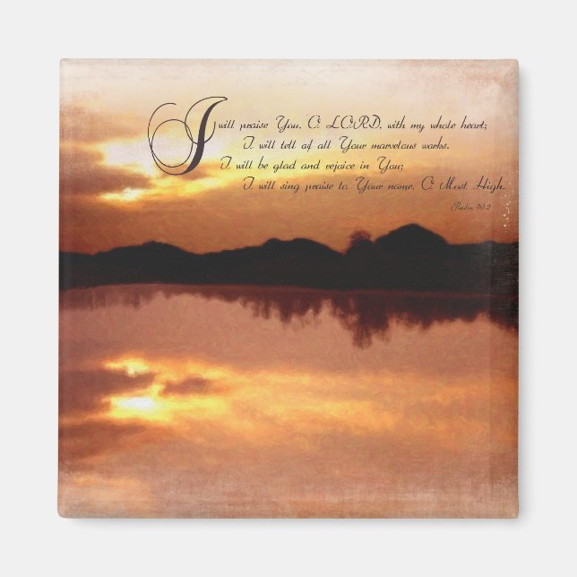 Íman Salmos e Pôrs do sol, Inspirações Verso Bíblia (Frente)