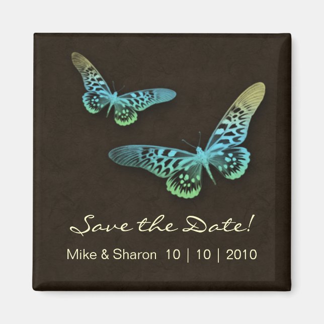 Íman Salon Spa Butterfly Magnet Brown Blue (Frente)