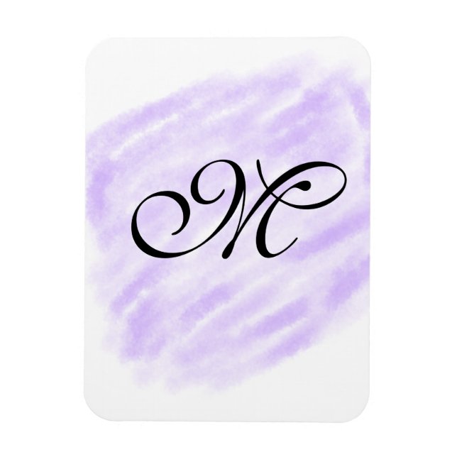 Íman Salpicos simples de aquarela roxa pastel adicionar (Vertical)