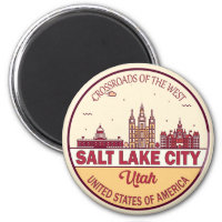 Salt Lake City Utah Cidade Skyline Emblem