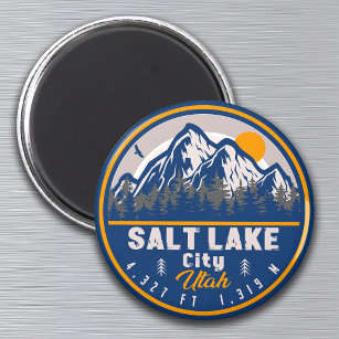 Íman Salt Lake City Utah Ski Souvenir Retro Vintage 80s