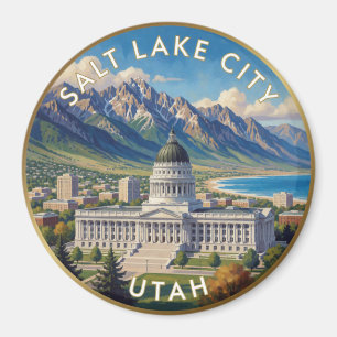 Íman Salt Lake City Utah Viagem Arte Montanha