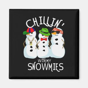 Íman Salto De Hip Música Natal Snowman Chillin Com O Me
