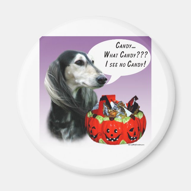 Íman Saluki Halloween Candy (Frente)