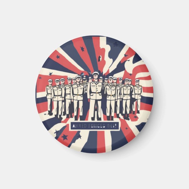 Íman "Salute ao Serviço: Feliz Dia das Forças Armadas"T (Frente)