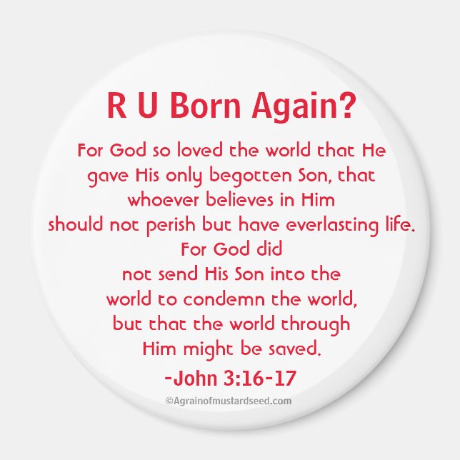 Íman Salvação John 3:16 (Frente)