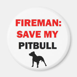 Íman Salvamento do bombeiro meu Pitbull