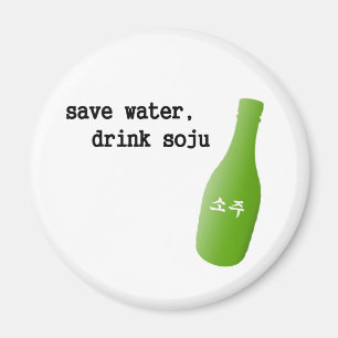 Íman Salvar a água, bebida Soju!