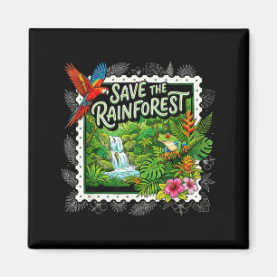 Íman Salvar a árvore da floresta tropical Sapo