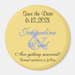 Íman Salvar a data com os ímanes azuis amarelos cor-de-