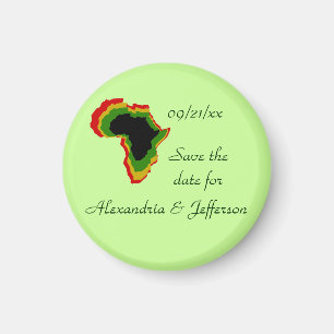 Íman "Salvar a data" - Cores Pan-Africanas