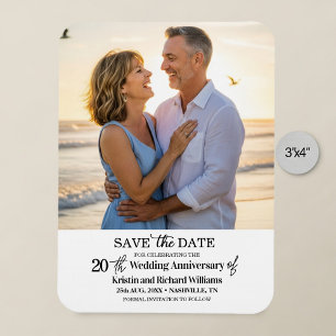 Íman Salvar a data do 20º aniversário de casamento Foto
