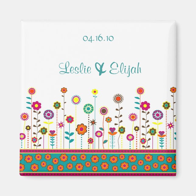 Íman Salvar a data - ímã de casamento (Frente)