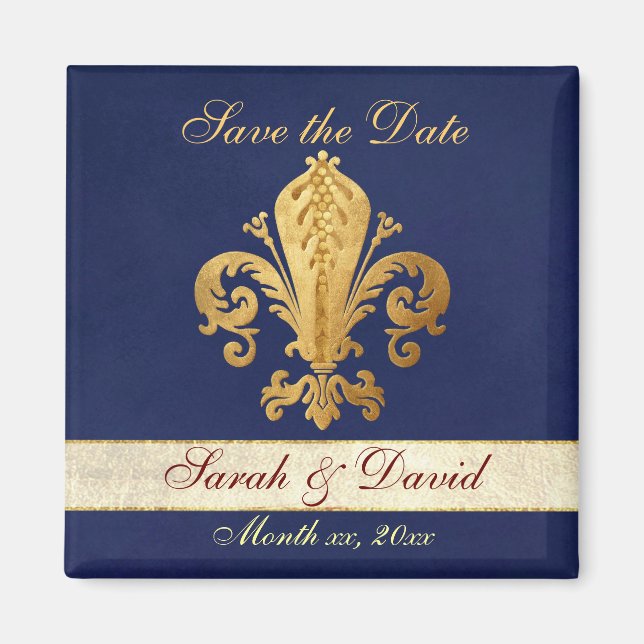 Íman Salvar a data personalizável (Frente)