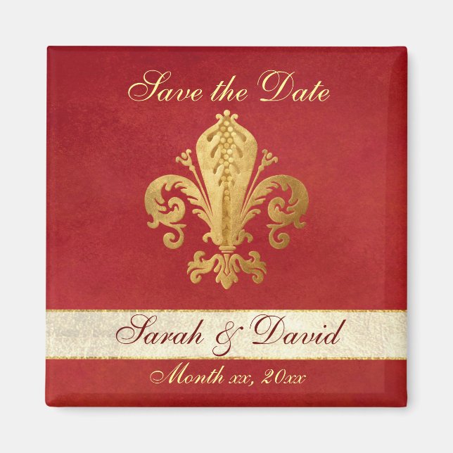 Íman Salvar a data personalizável (Frente)