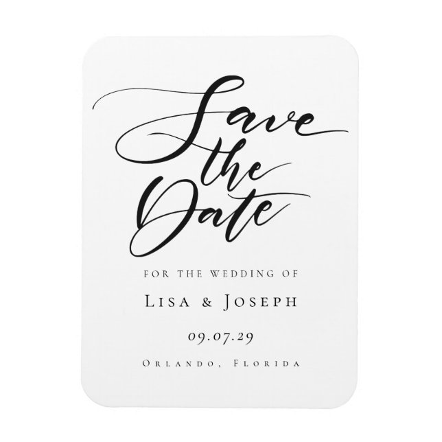 Íman Salvar a Data Stylish Chic Calendário (Vertical)