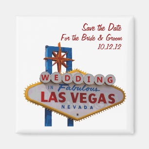 Íman "Salvar a data" WEDDDING no ímã de Las Vegas