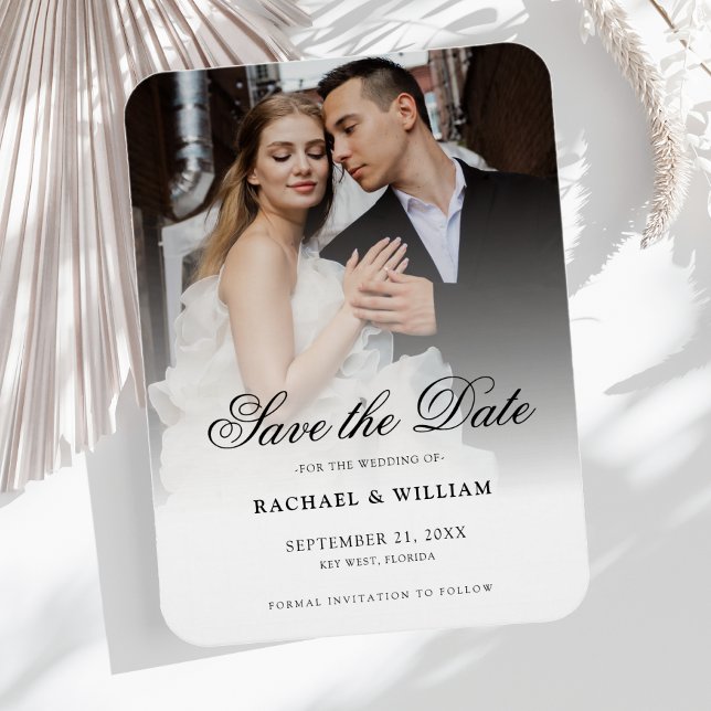 Íman Salvar a Foto de Casamento de Data (Save the Date Photo Magnet)