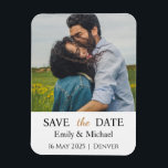 Íman Salvar A Foto De Convite De Casamento De Data<br><div class="desc">Carregue sua foto favorita e adicione seus detalhes - facilmente feito.</div>