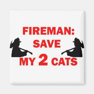 Íman Salvar Meu Fireman De 2 Gatos
