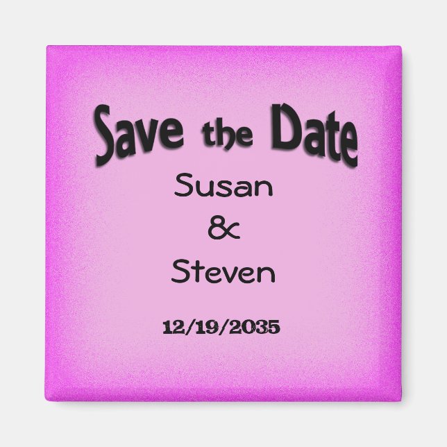 Íman Salvar o brilho rosa de data (Frente)