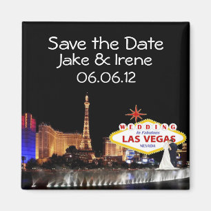Íman Salvar o casamento da data no ímã de Las Vegas