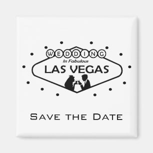 Íman Salvar o casamento da data no ímã de Las Vegas