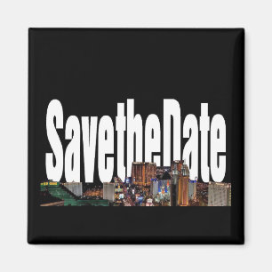 Íman Salvar o ímã da tira de Las Vegas da data