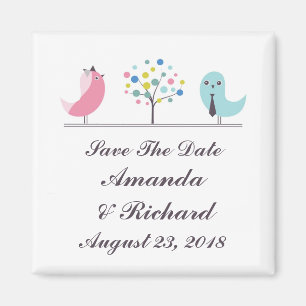 Íman Salvar o ímã dos pássaros dos noivos da data