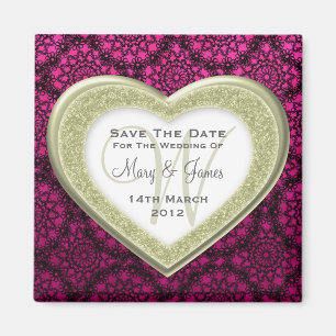 Íman Salvar o rosa Dourado do laço da modificação do