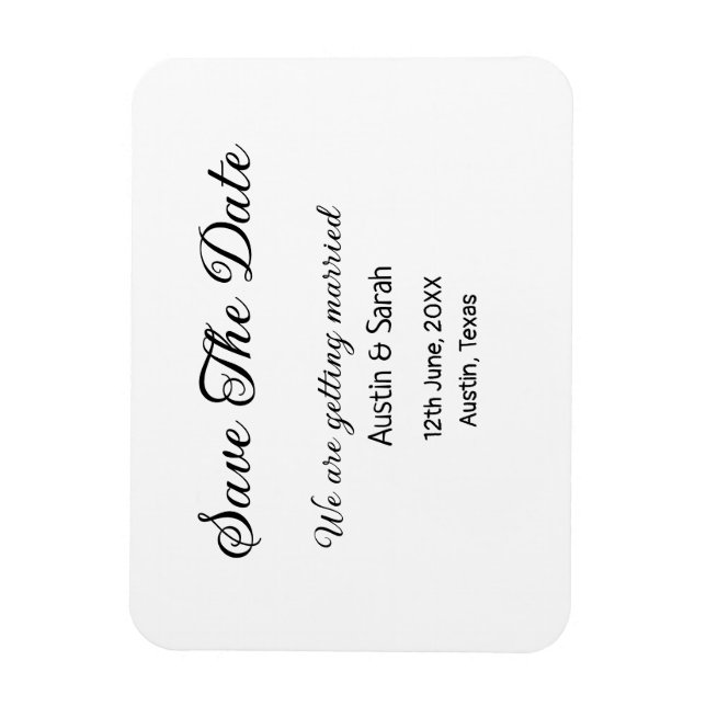 Íman Salvar o texto moderno do site de casamento QR da  (Vertical)